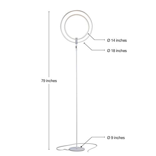 Lámpara de pie LED moderna regulable y ajustable para salón 3