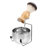 SMASOLO シェービングブラシ 点 メンズシェービングブラシ と泡立てボウル 髭剃り用柔らかい毛質 豊かな泡立ち と肌に優しい