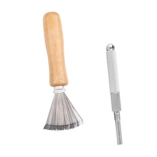 SEWACC Floral Tool Cleaner Cleaning Rake Set Straightening Tool Stainless Steel Rake Home Flower Arranging