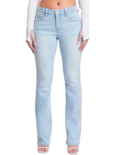 YMI Women's Bootcut Jeans with Flap Pockets