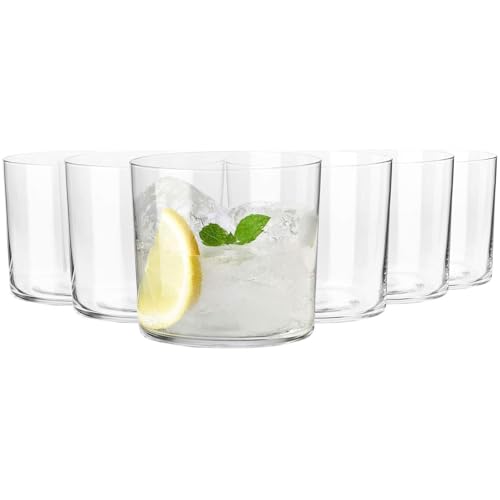 Krosno Mixology Verres à Cidre et Eau 420 ml – Lot de 6 Verres Fins en Cristal Sans Plomb, Design Minimaliste Élégant, Parois Fines, Jus, Boissons, Maison...