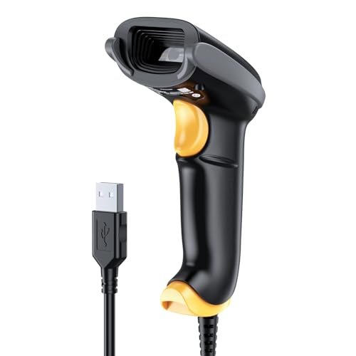 Image of TEEMI T22N-AU 2D USB Barcode Scanner for Windows Mac Linux POS, No Stand | Handheld QR Data Matrix Reader, PDF417 Maxi IMB OCR Scan, Screen Imager, Global Shutter, Data Parse