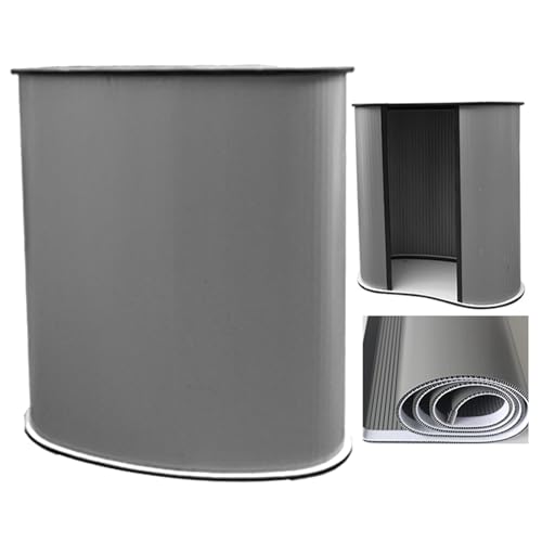 Innovz Comptoir de Stand Foire Salon Table de Podium Portable pour Salon Professionnel en Plastique PP Ondulé, Présentoir de Réception pour Exposition, Vente au Détail, Pupitre, L 18" X P 35,4" X