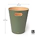Umbra 082780-1095 Woodrow 2 Gallon Modern Wooden Trash Can Wastebasket or Recycling Bin for Home or Office, Spruce