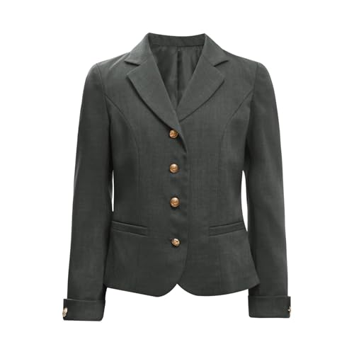 Loyan Girls Lapel Suit Dress Tops Formal Blazer Jacket Solid Color Coat Outerwear Long Sleeve School Uniform4