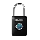 BLOSSOM Fingerprint Padlock, USB Rechargeable Smart Padlocks with Keyless, Portable Keyless Lock for Locker, Backpack, Suitcase, Cabinet with 60mAh Battery