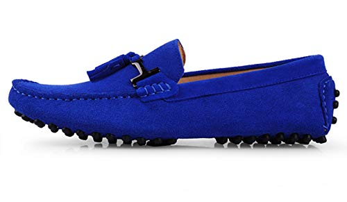 Santimon Mens-Moccasins Penny-Loafers Slip-On Casual Dress-Shoe Suede Tassels Boat Driving-Shoes2