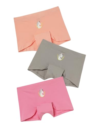 Image of mackly Girls Boxers (Pack of 3) - Cotton Boxer Shorts, Seamless Comfort, Mid Waist Boyshorts Panties