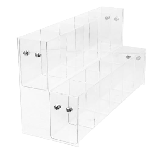 LIGIGWASH Organizador de Lápices Acrílico Transparente con Doble para Marcadores Soporte de Portalápices Compacto para Escritorio Exhibidor Moderno y Resistente para Material de Oficina