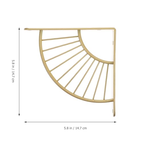 Support mural pour étagère design triangle doré chic élégant - 3