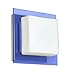 Besa Lighting 1WS-773592-SN 1X50W G9 Alex Wall Sconce with Opal/Blue Glass, Satin Nickel Finish