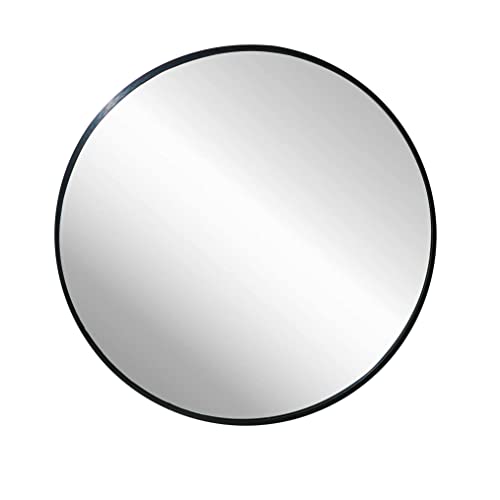 Frameworks 20" Deluxe Contemporary Black Circular Aluminum Mirror #TOP13