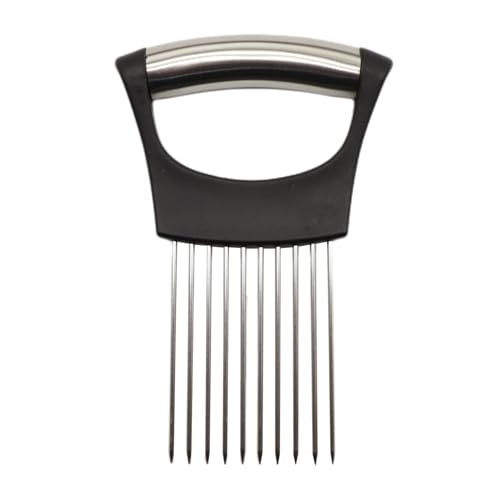 Onion Slicer Holder,Stainless Cutte Assistant Tool,Kitchen Gadgets Aids Veg Cutter Helper,Chopper Slicing Cuter Aid Holder,for Cutting Meat Potato Tomato Fruit Vegetable Lemon Pickled Cucumber