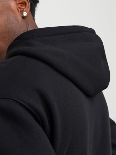 Jack & Jones Herren Jjestar Basic Sweat Hood Kapuzenpullover, Schwarz, M EU – Ansicht 4