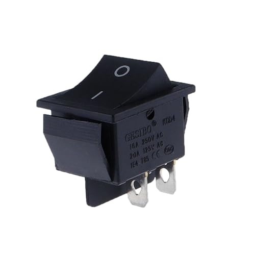 KCD4 ���b�`���O���b�J�[�X�C�b�`�d���X�C�b�`�I���I�t 2 �|�W�V���� I/O 4 �s�����C�g�t���d�C�@�� 16A 250VAC 20A 125VAC(Black)