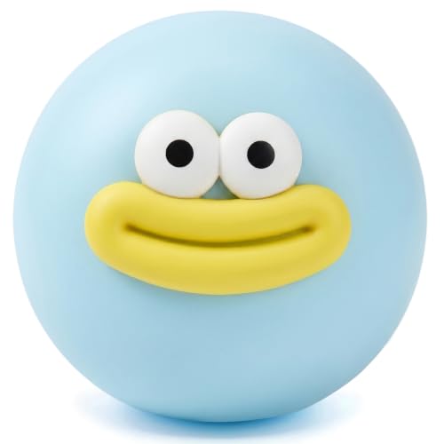 Bemonew Juguetes antiestrés para apretar Pelota antiestrés con Forma de Bollo de Boca para aliviar la ansiedad Juguete sensorial de Goma Suave Azul