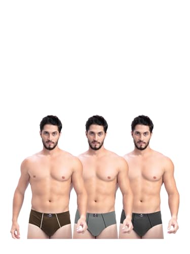 Image of Milton Mens Pure Cotton Solid Briefs with Inner Elastic|Premium Soft Breathable Underwear for Men|Comfort-Fit Waistband for All-Day Wear|Multi-Color, Color Name May Vary as per Availability|Pack of 3