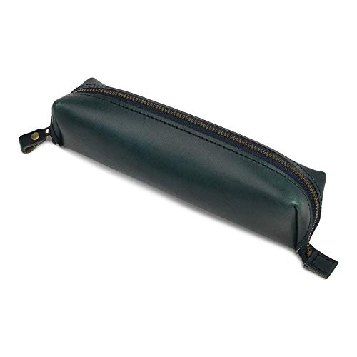 ペンケース 名前刻印 名前入れ 名前 名入れ 名前入り 名入れ可 ネーム 刻印 メンズ レディース 栃木レザー イタリアンレザー 日本製 筆箱 大人 高校生 ふでばこ 一枚革 トレイ 道具入れ BLPT0073 (ネイビー)