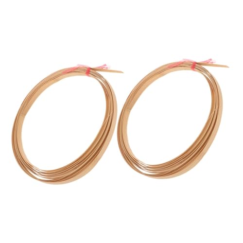 DOITOOL 2 Stück Flache Bambusstreifen Naturmaterial zum Flechten Langlebig Flexibel für Korbherstellung DIY Basteln Nachhaltige Rattan webmaterialien