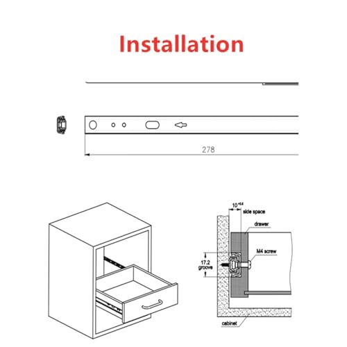 Tiroir à roulement à billes bloqué ? Solution rail acier 214mm
