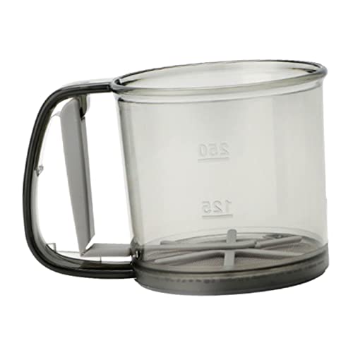 ROMISBABA Handheld Flour Sifter Cup with Uniform Mesh and Flexible Rotary Leaf Fine Mesh Baking Sieve for Kitchen Restaurants Cafes and Home Use