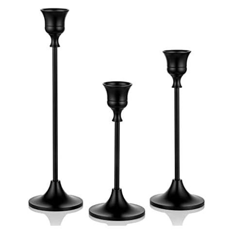 Bougeoirs Romadedi Noir Métal Cover