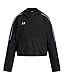 Under Armour Mädchen Challenger Anorak, Wasserabweisende, atmungsaktive Sportjacke, Trainingsjacke mit 1/2-Zip und Taschen, Funktionsjacke für Fußball,Black / / White,YMD