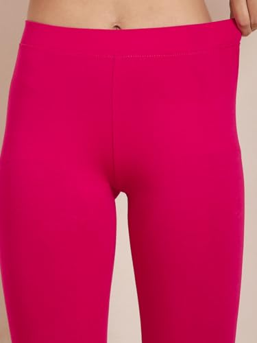 Image of TWIN BIRDS Super Stretchable Cotton Elasthane Fabric Ankle Length Leggings for Women