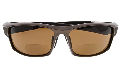Image of Eyekepper Bifocal Sunglasses for Women Men, Rectangular Frame | Outdoor Sports Bifocal Reading Sunglass, with Readers Built in, Mens Tinted Sun Reader Bifocals, Ladies Cheater,Wrap Half Rim