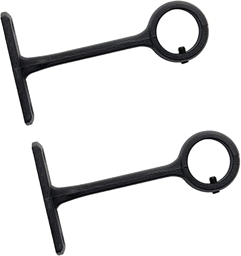 Deckenhalter für Gardinenstangen, Robuster Edelstahl-Flanschstangen Halter, Wandhalterungen, Sockel mit Passenden Schrauben (2 Stück, Schwarz) Cover