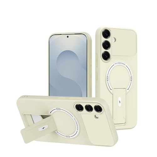 Case Compatible with Samsung Galaxy A35 / A55 �y2 in 1�z�}�O�l�b�g�X�^���h�t���ϏՌ��X�}�z�P�[�X White