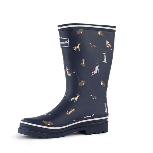 Regatta Amelia Damen Gummistiefel, Navy Dogs, 42 EU