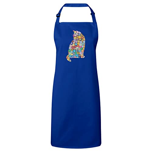 Tablier cuisine art chat fleurs multicolore pour vos ateliers pâtisserie en famille