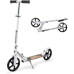 Kick Scooter for Ages 6+, Kids, Teens & Adults. Max Load 240 LBS. 8IN Big Wheels for Kids, Teens & Adults, 3 Adjustable Levels