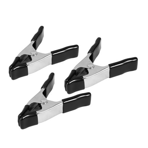 KALLORY 3pcs Heavy Duty Spring Clamp Small Spring Clips for Crafts for Backdrop Photo Shoot Backdrop Clip