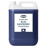 TRICA Sugar Free Blue Raspberry Slush Syrup 5L - Concentrated Blue Raspberry Flavour Snow Cone Syrup for Slush Machines, 6:1 Dilution Ratio, 5 Litres