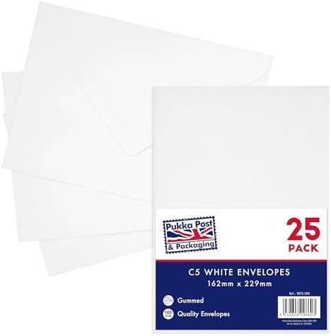 C5 White Envelopes For A5 Greeting Cards - View #6