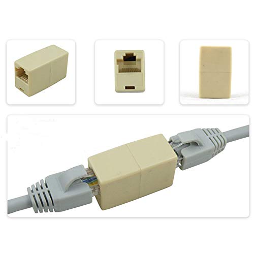 wizzo (pack of 10 pieces) rj45 straight network cable ethernet lan coupler jointer adapter connector extender cat5, cat6