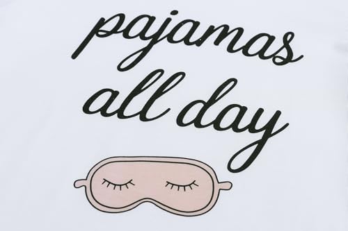 Image of VENTELAN Pajama Set For Women Cute PJS Summer Short Sleeve Shorts Sleepwear