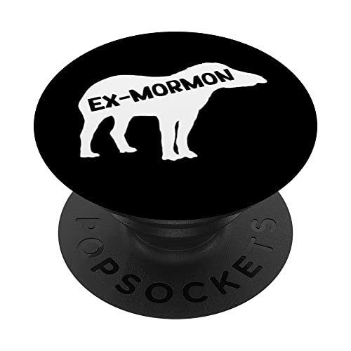 Ex Mormon Tapir Horse LDS Exmo Ex-Mormon PopSockets Swappable PopGrip, Black