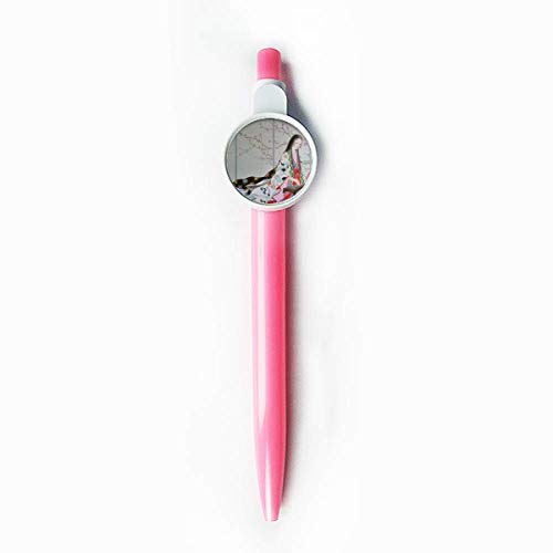 Stylo à bille fleur de prunier bleu pour votre bureau