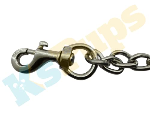 Image of Heavy Weight I Stainless Steel Long Chain I for Heavy Dog Breeds Animals Silver I (L - 60 inch) Chain No-4 Weigth 950 Grams