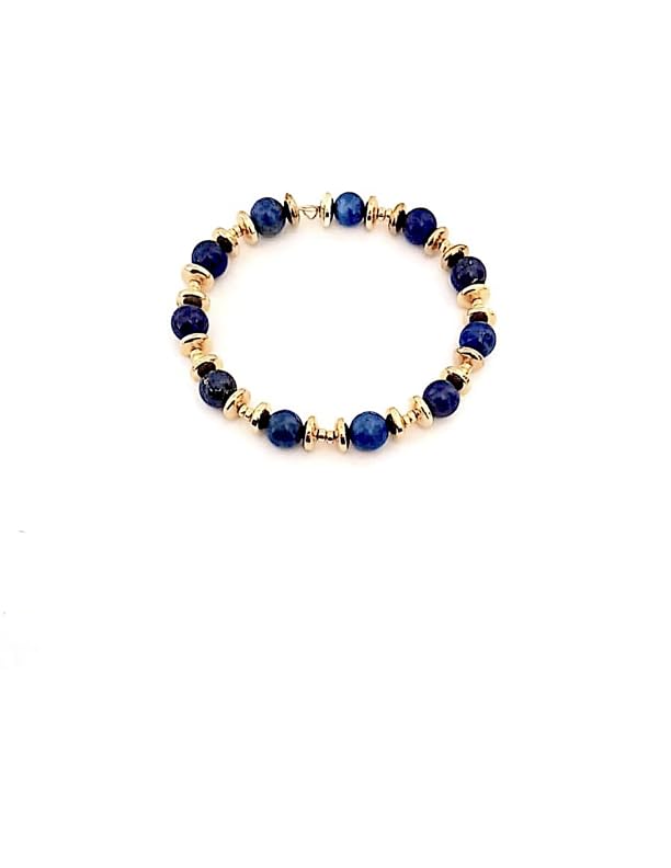 Bracelet Soleil Lapis-Lazuli en véritable pierre naturelle de joaillerie