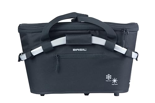 Basil Classic Carry All ISO Fahrradkorb - MIK-System hinten - isoliert - wetterfest - 18 Liter - Schwarz