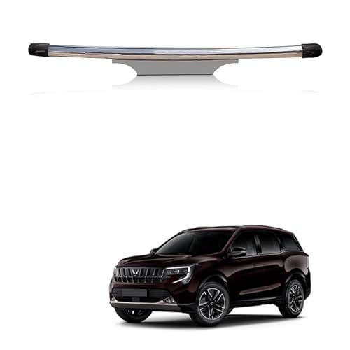 Image of Stainless Steel High Gloss Safety Rear Bumper Protector Sutaible for Mahindra X7O