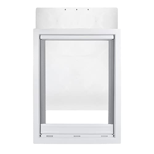 Puerta para mascotas con solapa magnética, diseño transparente duradero, cierre a presión para uso interior o exterior, ideal para razas grandes