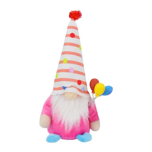 Zeizafa Figurine De Poupées Gnomes Colorées avec Ballons Tomtes Suédoises Elfes Nains Jouet en Peluche pour Décoration De Fête d'anniversaire Ornement De Gnomes Colorés