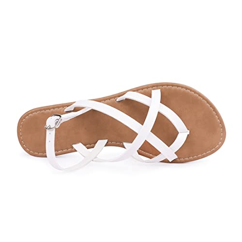 Women's Gladiator Flat Sandals Fisherman Strappy Sandals Ankle Strap Sandals3