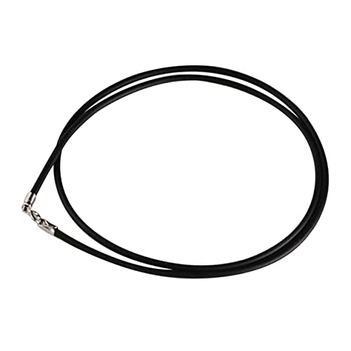 Beatifufu DIY Pendant Necklace Waxed Rope Necklace Ropes Jewelry Making Chain Black