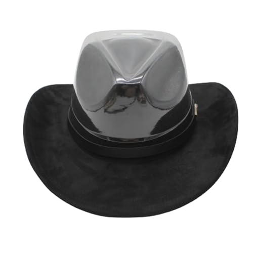 Image of LIDHAY Cowboy Hat for Women Men Felt Wide Brim Cowgirl Hat Western Suede Hats for Cowboys and Cowgirls with Belt Buckle